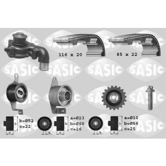 Pompe à eau + kit de courroie de distribution SASIC OEM 1108752