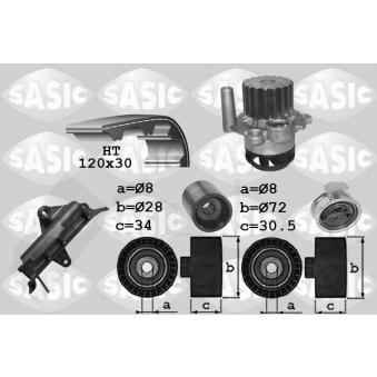 Pompe à eau + kit de courroie de distribution SASIC OEM 038109119P