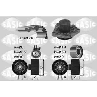 Pompe à eau + kit de courroie de distribution SASIC OEM 6000629055 Pompe à eau + kit de courroie de distribution SASIC OEM 6000629055