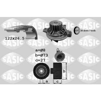 Pompe à eau + kit de courroie de distribution SASIC OEM 076121005AX