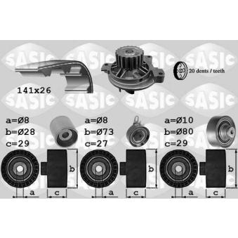 Pompe à eau + kit de courroie de distribution SASIC OEM 076121005AX