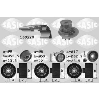 Pompe à eau + kit de courroie de distribution SASIC OEM 1606274