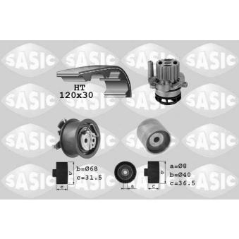 Pompe à eau + kit de courroie de distribution SASIC OEM 038198119A