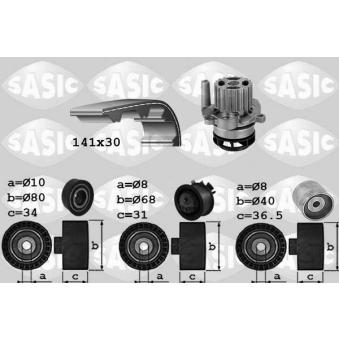 Pompe à eau + kit de courroie de distribution SASIC OEM 03G109243