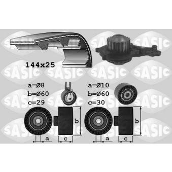 Pompe à eau + kit de courroie crantée SASIC OEM 1348648