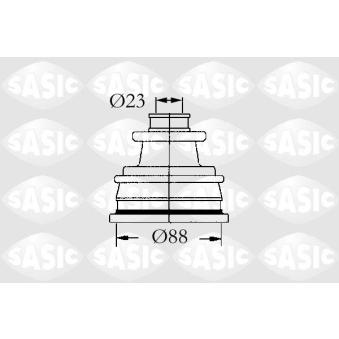 Soufflets de cardan avant SASIC OEM 7701464551