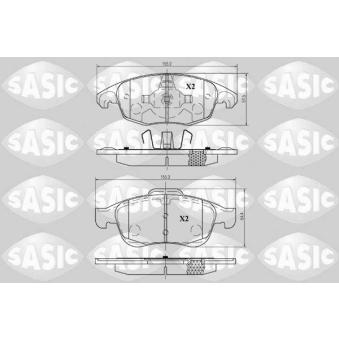 Jeu de 4 plaquettes de frein avant SASIC 6210009 pour DAEWOO MATIZ 1.2 THP - 110cv