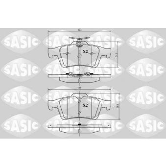 Jeu de 4 plaquettes de frein arrière SASIC OEM BPYK2648Z