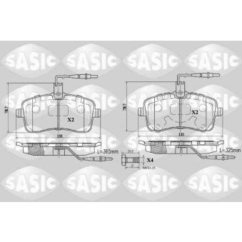 Jeu de 4 plaquettes de frein avant SASIC OEM 425347
