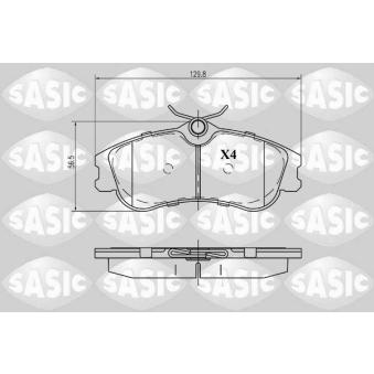Jeu de 4 plaquettes de frein avant SASIC OEM 425378