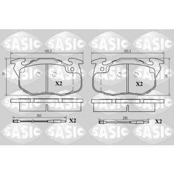 Jeu de 4 plaquettes de frein avant SASIC OEM 425314