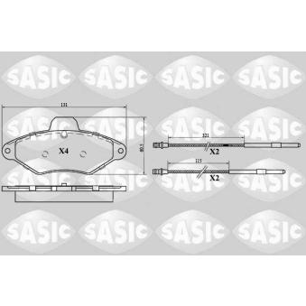 Jeu de 4 plaquettes de frein avant SASIC OEM 425156