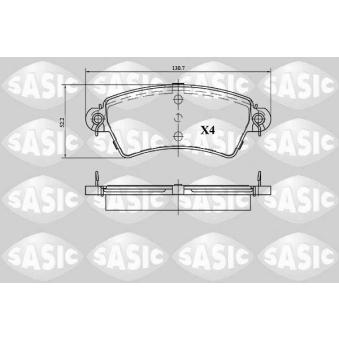 Jeu de 4 plaquettes de frein avant SASIC OEM 425203