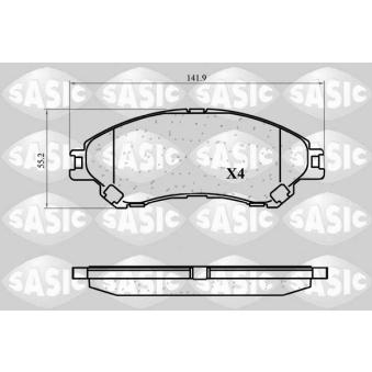Jeu de 4 plaquettes de frein avant SASIC OEM 5581061M00