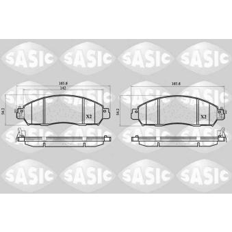 Jeu de 4 plaquettes de frein avant SASIC OEM D10604KJ1A