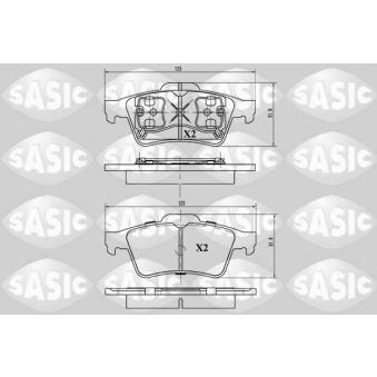 Jeu de 4 plaquettes de frein arrière SASIC OEM 7701207996