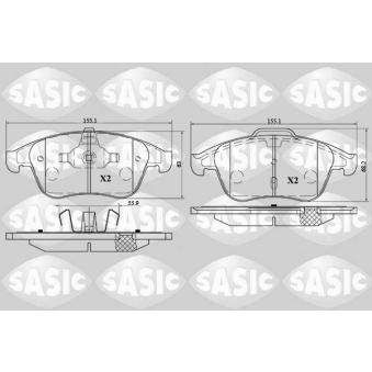 Jeu de 4 plaquettes de frein avant SASIC [6214026]