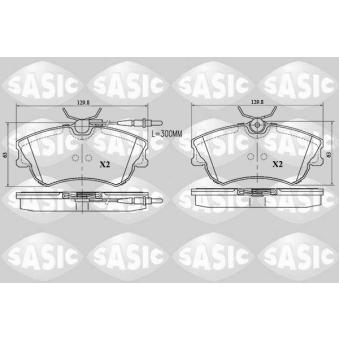 Jeu de 4 plaquettes de frein avant SASIC OEM 6025315867