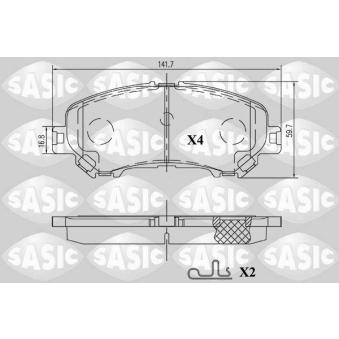 Jeu de 4 plaquettes de frein avant SASIC OEM D10604BA0A Jeu de 4 plaquettes de frein avant SASIC OEM D10604BA0A