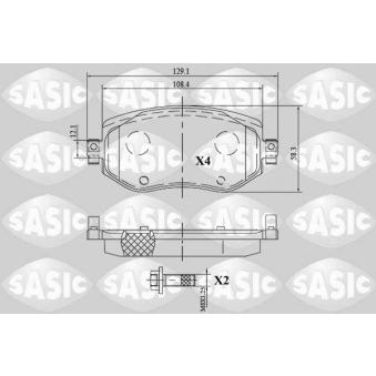 Jeu de 4 plaquettes de frein avant SASIC [6214041]