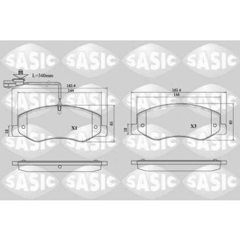 Jeu de 4 plaquettes de frein arrière SASIC OEM 4406000Q0G