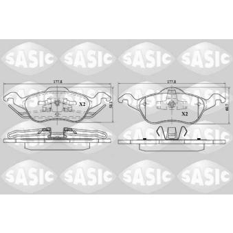 Jeu de 4 plaquettes de frein avant SASIC OEM 1136519