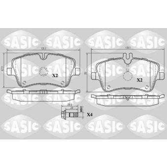 Jeu de 4 plaquettes de frein avant SASIC OEM 0034204520