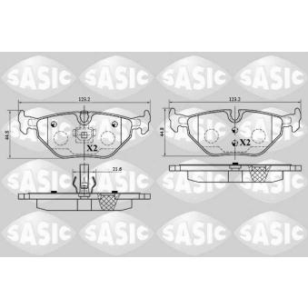 Jeu de 4 plaquettes de frein arrière SASIC OEM SFP100520