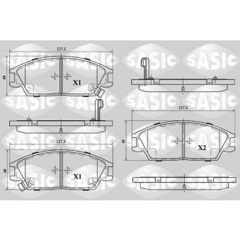 Jeu de 4 plaquettes de frein avant SASIC OEM 5820228A00