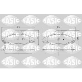 Jeu de 4 plaquettes de frein avant SASIC OEM 1121667