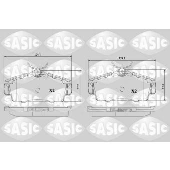 Jeu de 4 plaquettes de frein avant SASIC OEM 41060BM525
