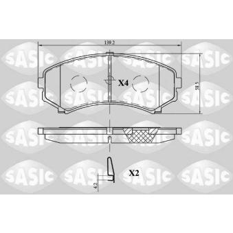 Jeu de 4 plaquettes de frein avant SASIC OEM S4YR3323Z