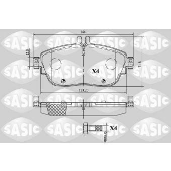Jeu de 4 plaquettes de frein avant SASIC OEM 0084200620