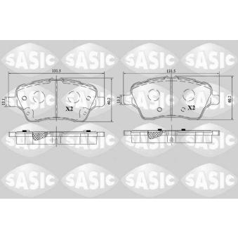 Jeu de 4 plaquettes de frein avant SASIC OEM AY112K021BA