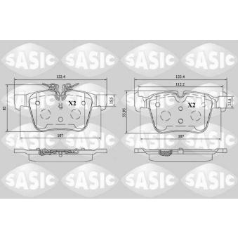 Jeu de 4 plaquettes de frein arrière SASIC OEM A0084201420