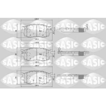 Jeu de 4 plaquettes de frein avant SASIC OEM 581011GA00