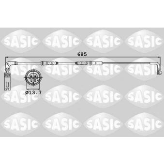 Contact d'avertissement, usure des plaquettes de frein SASIC OEM 34356768596