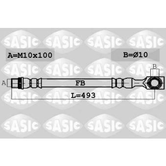 Flexible de frein SASIC 6600035 pour PEUGEOT 607 2.2 16V - 163cv
