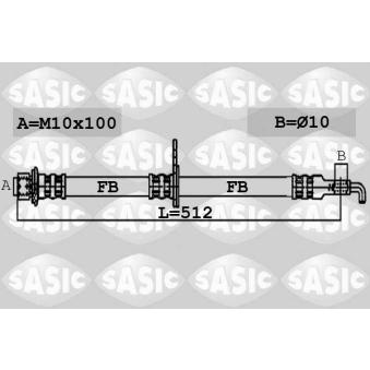 Flexible de frein avant gauche SASIC [6606052]