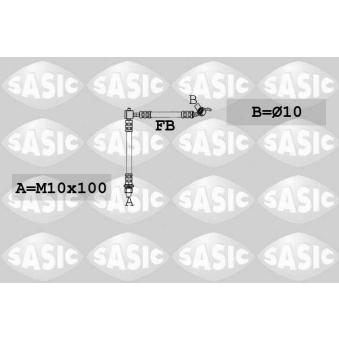 Flexible de frein arrière droit SASIC [6606091]
