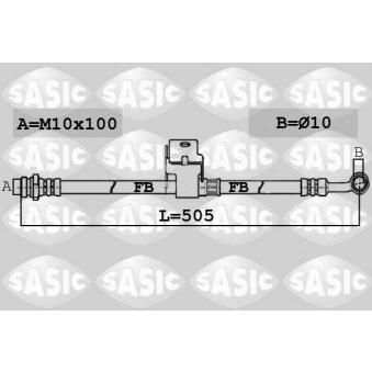 Flexible de frein arrière gauche SASIC [6606165]