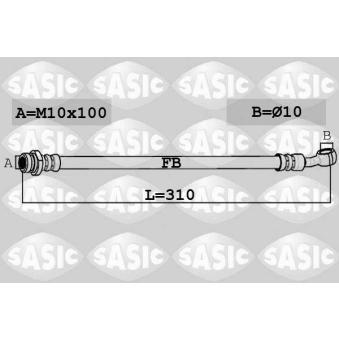 Flexible de frein arrière gauche SASIC OEM 587371H300