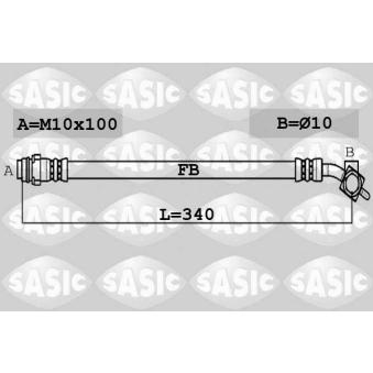 Flexible de frein arrière gauche SASIC OEM 1379916