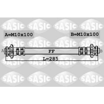 Flexible de frein SASIC 6606245 pour CITROEN JUMPY 1.0 EcoBoost - 140cv