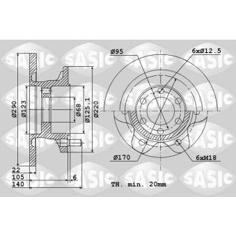 Jeu de 2 disques de frein avant SASIC OEM 42470842