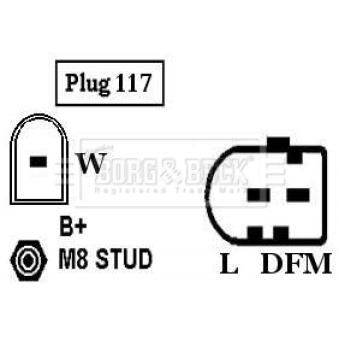 Alternateur BORG & BECK OEM 028903029M