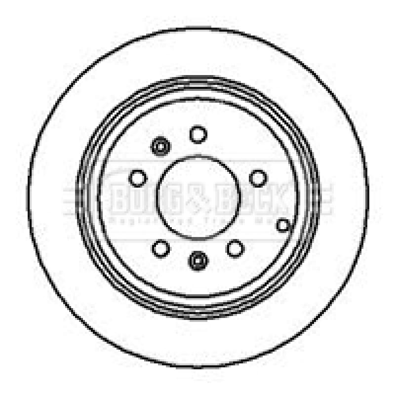 Jeu de 2 disques de frein arrière BORG & BECK BBD4060 - Visuel 1