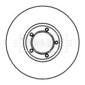 Jeu de 2 disques de frein avant BORG & BECK OEM 1514235