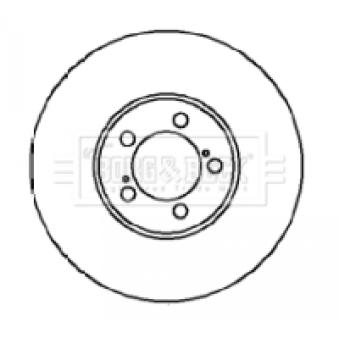 Jeu de 2 disques de frein avant BORG & BECK OEM 26310AA140