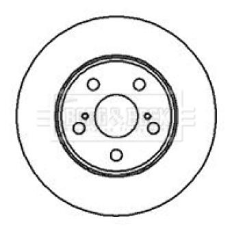 Jeu de 2 disques de frein avant BORG & BECK OEM 4351220480